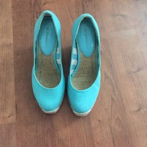 Blue BCBG Wedges