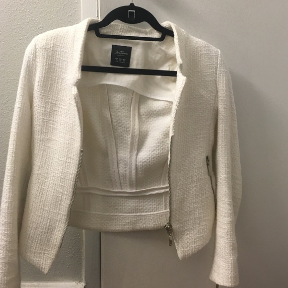 White Tweed Zara Blazer