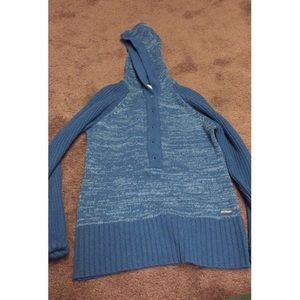 Blue sweater with hood!