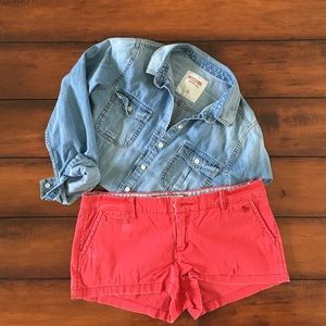 Size 8 Abercrombie & Fitch Red Shorts