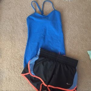 Lulu lemon top and Nike shorts