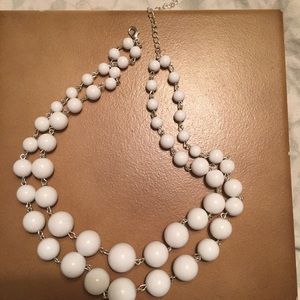 White beaded necklace