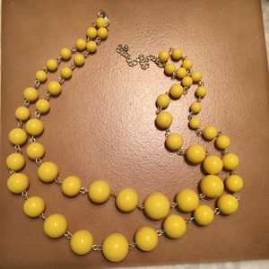 Yellow beaded necklace