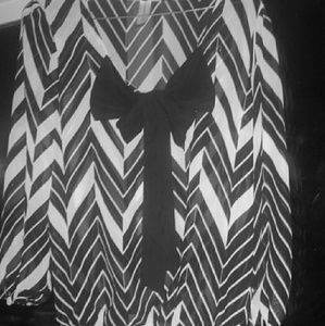 Black and white blouse
