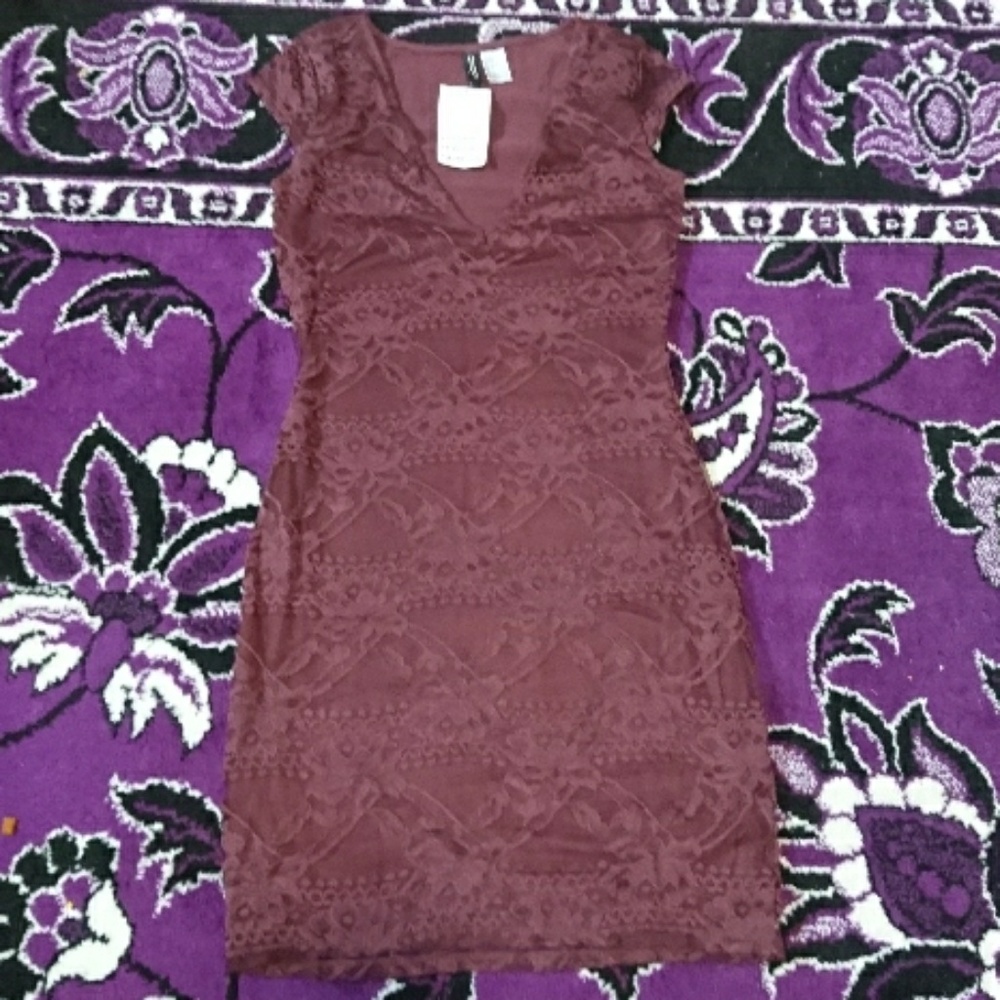 Burgundy laced dress