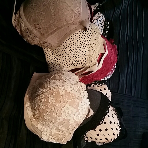 Miscellaneous colored bras.