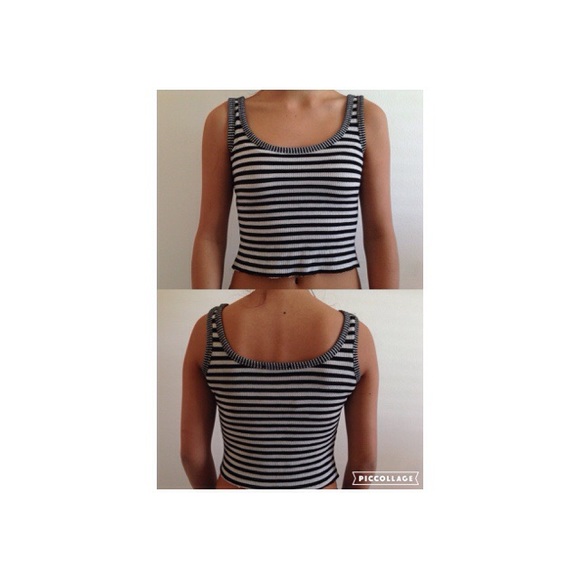 Striped cropped tank