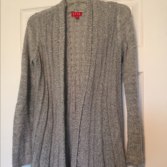 Long cozy gray sweater