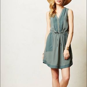 {Anthropologie} Sage green dress by Maeve