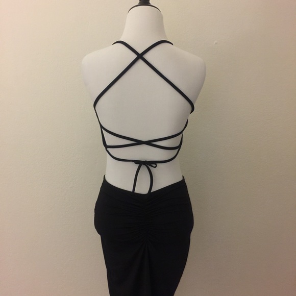 NWOT Black Strappy Dress - Picture 4 of 4