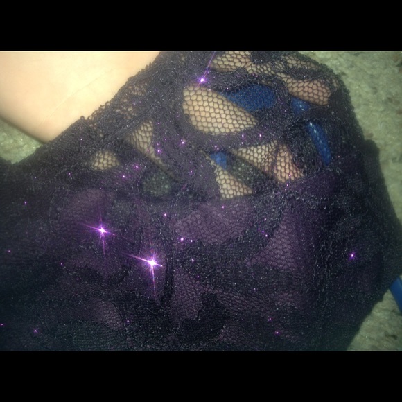 SOLD***Sparkly purple lace dress - Picture 3 of 4