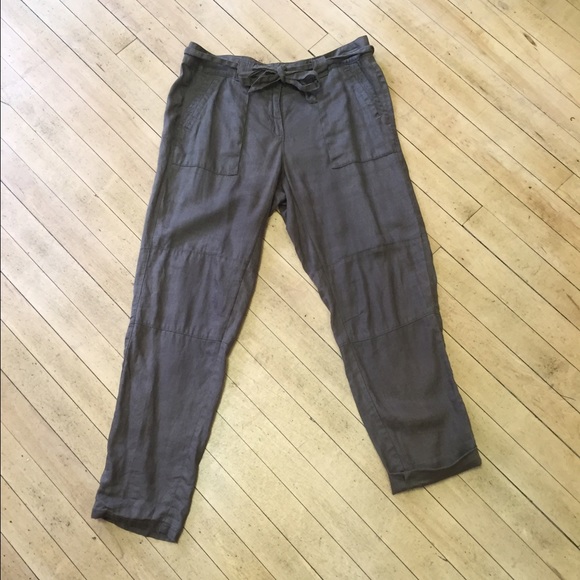 Loft Linen Boyfriend Pants