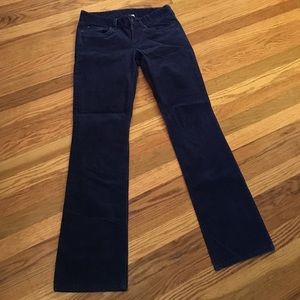 J Crew Favorite Fit Navy Blue Corduroy Pants Sz 28