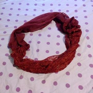 🔸FINAL PRICE🔸Red lace infinity scarf
