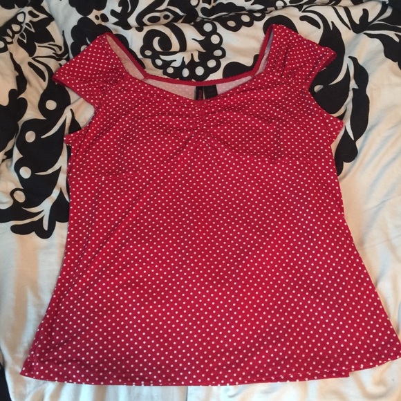 Retro Polka dot top Plus size