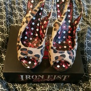 Iron fist love bites slingback platforms sz10