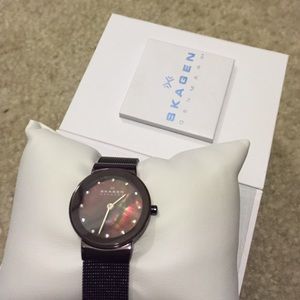 Skagen Denmark Women's Watch Glitzy Brown Mesh