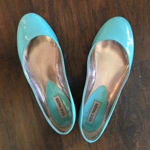 Steve Madden teal flats size 10
