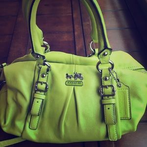 Lime Coach satchel