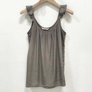 Tucker Grey Cami with Ruffle