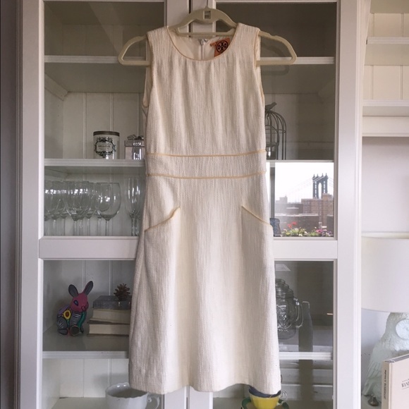 Tory Burch White Cream Shift Dress