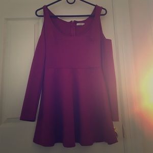 Tobi long sleeve shoulder cut out dress