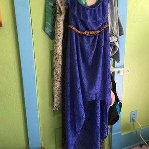 Strapless hi-lo dress