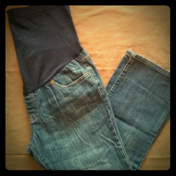 Liz Lange maternity blue jean capri