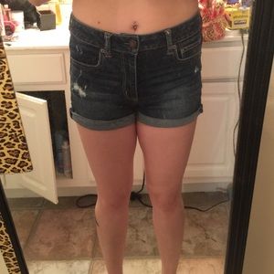 AEO high waist cuffed denim short
