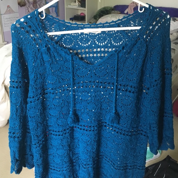 Lucky brand blue knitted top - Picture 1 of 4