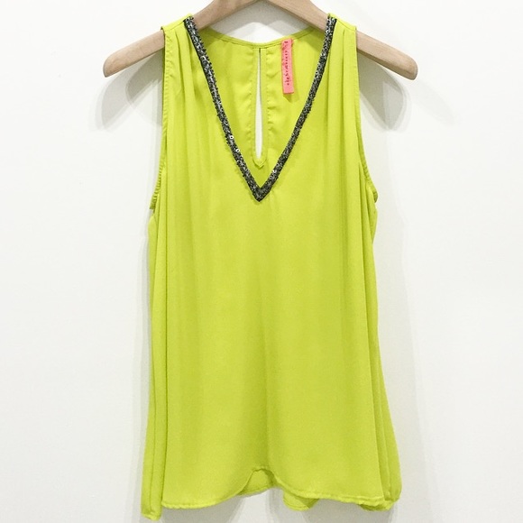 Eight Sixty Charmeuse Vneck Tank