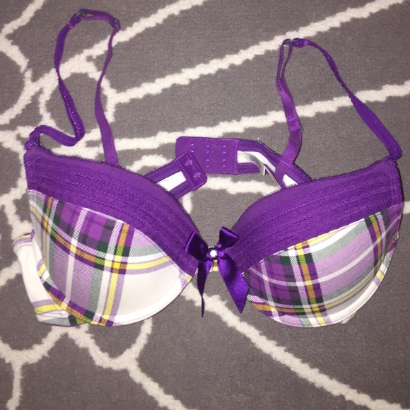 Aerie by American Eagle purple plaid bra 34B