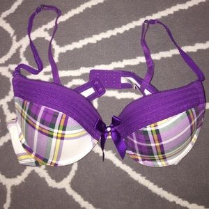 Aerie by American Eagle purple plaid bra 34B