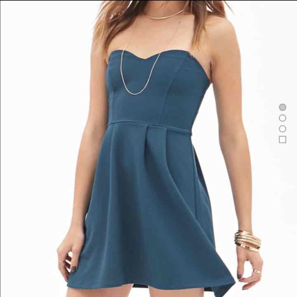 Ribbed Sweetheart Dress