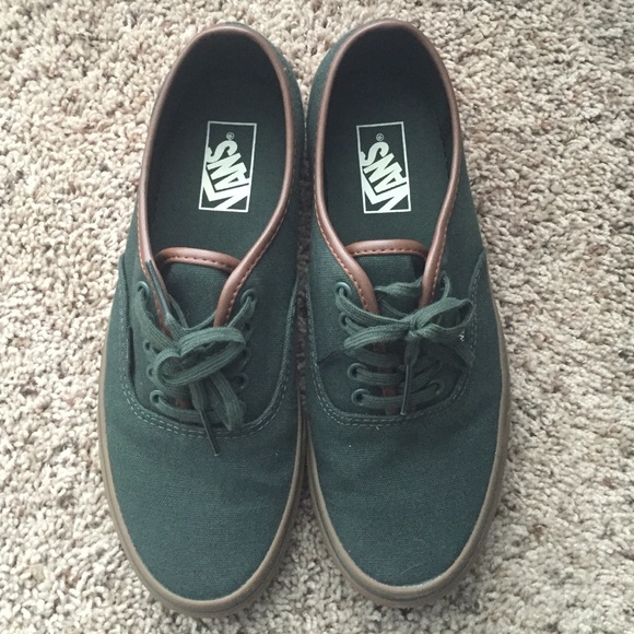 forest green slip on vans