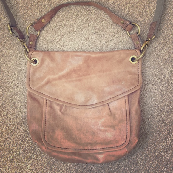 Fossil crossbody bag in grey-tan