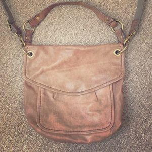 Fossil crossbody bag in grey-tan