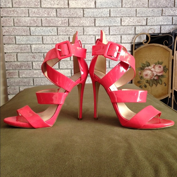 ALDO coral high heel sandals