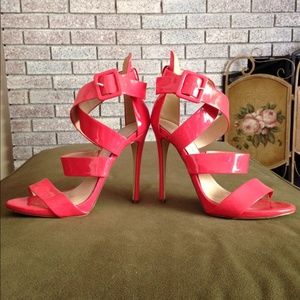 ALDO coral high heel sandals