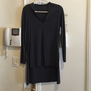 Zara high low studio top