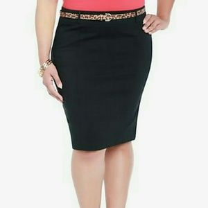Black Ruffle Pencil Skirt
