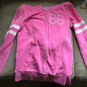 extra small pink zip up hoodie