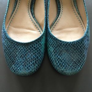 Metallic turq ballet flats Metallic turq ballet flats