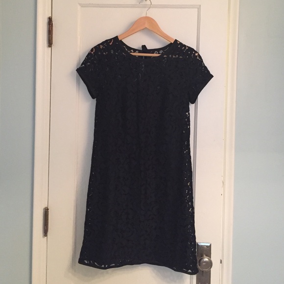 NEW! Ann Taylor LOFT Navy and black lace dress