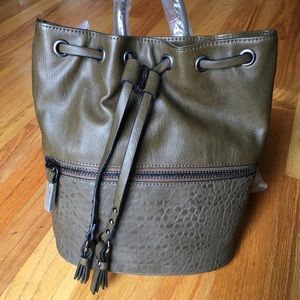 French Connection pebbled leather backpack