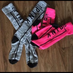 2 pairs of VS PINK socks