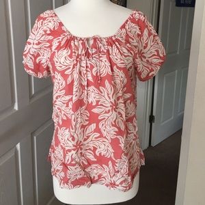 Pink and White Hawaiian Shirt