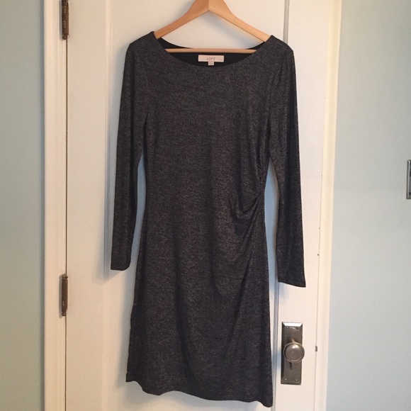 NEW! LOFT grey long sleeved dress