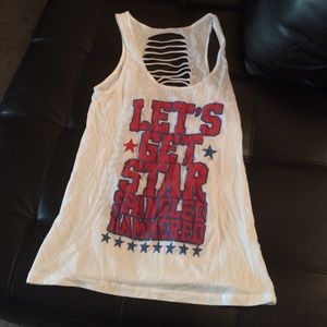 Star spangled hammered tank