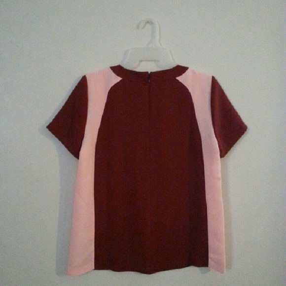 J CREW Colorblock Crepe Top